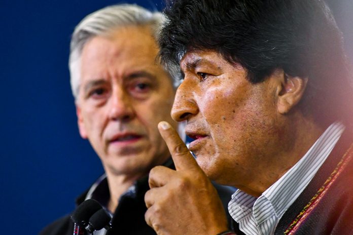 Álvaro García y Evo Morales