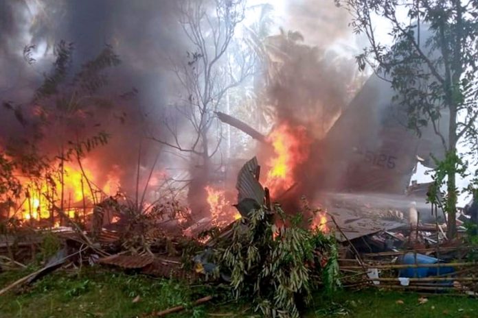 accidente avión militar Filipinas