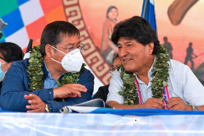 Luis Arce y Evo Morales