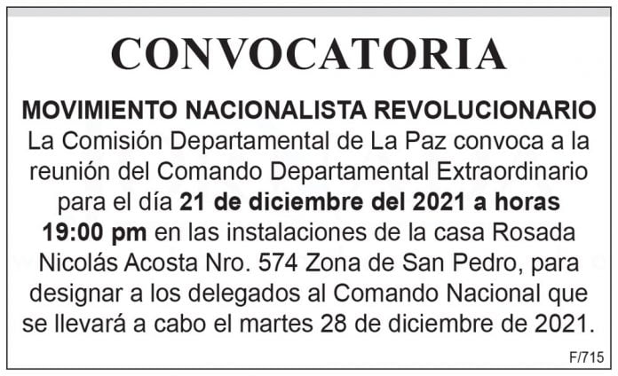 Convocatoria - Movimiento Nacionalista Revolucionario