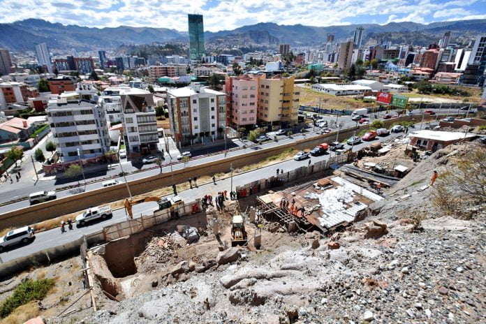deslizamiento en La Paz